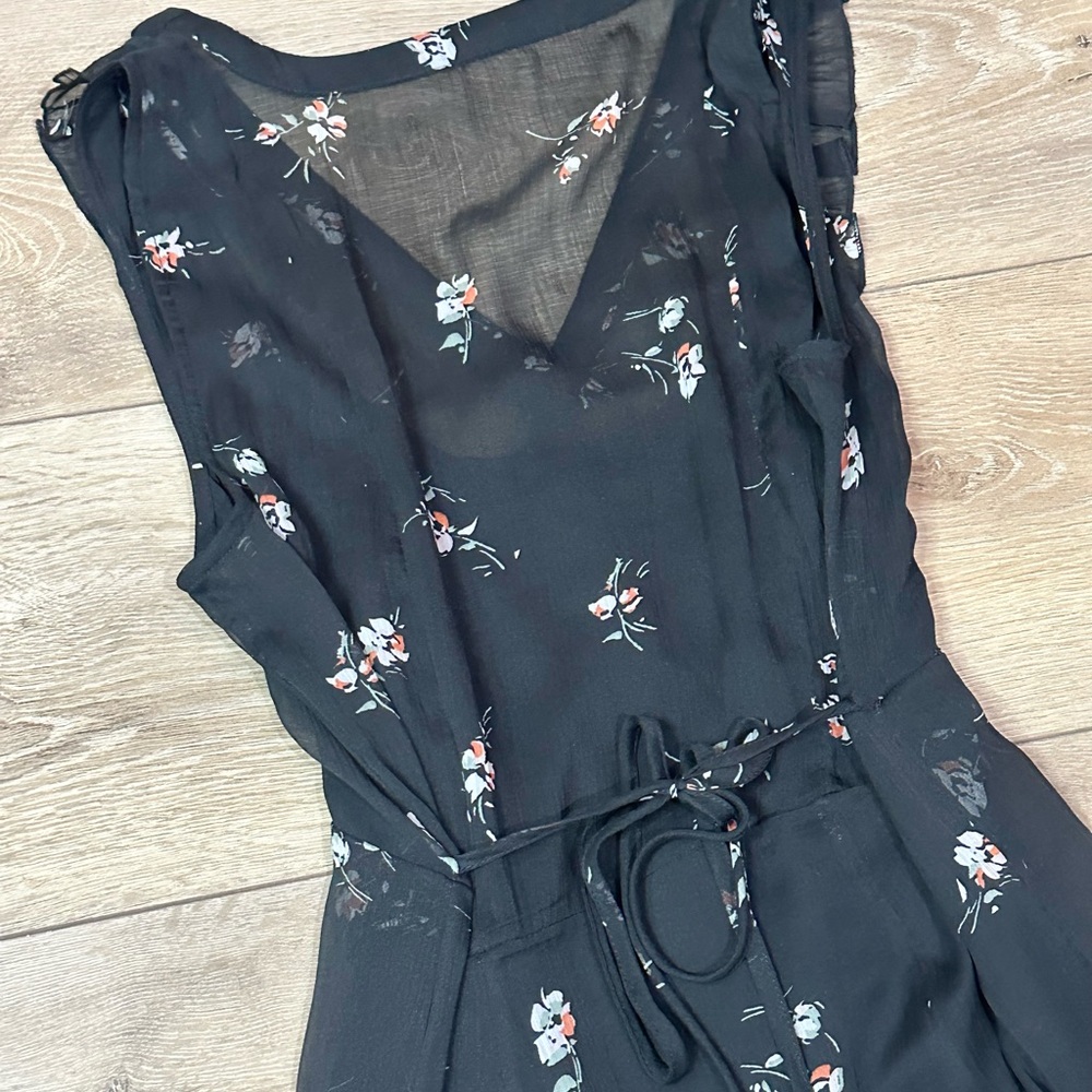 Abercrombie & Fitch Floral Sheer Hi-Low Button Up Maxi Dress - Picture 10 of 12
